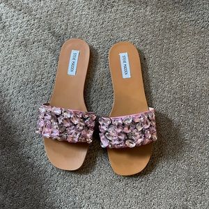 Brand new never worn embellished slides